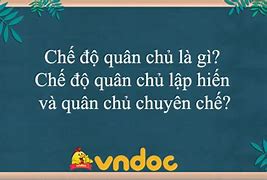 Chế Độ Quân Chủ Chuyên Chế Là