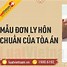 Mẫu Đơn Khởi Kiện Ly Hôn Đơn Phương